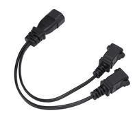 Jectse Y Attaque de Séparateur Y avec Conception Renforcée pour Une Connexion Sécurisée Convertie IEC320 C14 Male dans 2 NEMA 1 15R Femme Idéal pour la Configuration du Haut-Parleur D'ordinateur