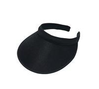 jecvxor Visière à enfiler recouverte de tissu pour femme, casquette de sport pour homme, femme à clipser pour golf/tennis/course à pied, noir, Taille L