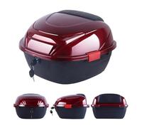 JEDAL Top Box pour Moto 35L Top Case Moto Verrouillable Coffre en Plastique de Moto Valise pour Moto étanche Quotidien Boîte de Rangement (Couleur : Vin Rouge)