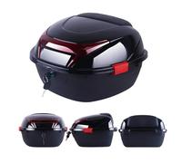 JEDAL Top Box pour Moto 35L Top Case Verrouillable Coffre Plastique Valise Étanche Quotidien Boîte de Rangement (Couleur : Noir)