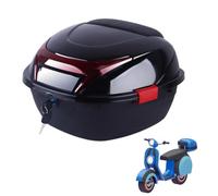 JEDAL Top Case Universel Coffre pour Moto Imperméable Coffre pour Casque Moto Top Box avec Dosseret, Matériau: PP Dimensions: 41x40x28cm 35 Litre (Couleur : Noir)