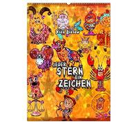 Jeder Stern ein Zeichen (Wandkalender 2026 DIN A2 hoch), CALVENDO Monatskalender: Jeder hat und ist ein Sternzeichen. Dem einen ist es wichtig, dem ... Pop Art Sternchen kommt man nicht vorbei.