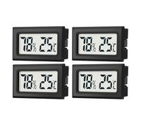 JEDEW Lot de 4 mini thermomètres/hygromètres numériques, pour l'intérieur de la serre, humidificateur, reptiles, grand écran LCD, molette centigrad ℃ (4)