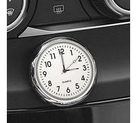 JEDEW Mini Horloge de Voiture Analogique à Quartz - Universelle et Lumineuse pour Tableau de Bord, Grille d'Aération avec Décoration à Coller