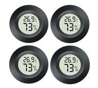 JEDEW Mini thermomètre hygromètre numérique d'intérieur - Température et humidité - Pour humidificateurs - Jars de reptiles - Étui de guitare - Fahrenheit (℉) ou Celsius (℃) - Noir (4)