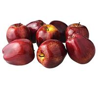 JEDFORE Lot de 8 Pommes Rouges artificielles réalistes pour la Maison, la Cuisine, la décoration de fête de Mariage