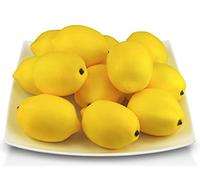 Jedforere Lot de 12 citrons artificiels réalistes pour la maison, la cuisine, les mariages, la décoration de photographie Jaune