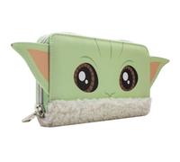 Jedi Star Wars The Mandalorian Din Grogu Baby Yoda Porte-Monnaie/Portefeuille Pochette avec Poche à Monnaie & Porte-Carte, Vert