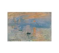 JEDSLLA Impression, Soleil Levant de Claude Monet - Impression sur toile - Impression sur toile - Décoration murale moderne pour chambre à coucher, salon - 50 x 75 cm - Style sans cadre