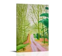 JEDSLLA Impression sur toile de David Hockney The Arrival Of Spring - Décoration murale moderne pour chambre à coucher, salon - 20 x 30 cm - Style cadre