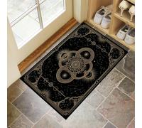 JEDTAKCT Paillasson De Bienvenue Constellations Animales Mystérieuses, Tapis Lavable Machine Tarot du Ciel Étoilé Rétro Noir, Tapis Antidérapant pour Sol Entrée Porche Salle De Bain Bureau, 80X120Cm