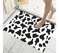 JEDTAKCT Paillasson D'Entrée De Bienvenue Motif Vache Classique Paillasson Entree Antidérapant Illustration Animale pour Extérieur Intérieur Tapis De Porte Lavable pour Couloir, Noir Blanc 60X90Cm