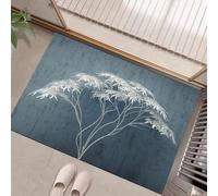JEDTAKCT Paillasson D'Intérieur 40X60Cm, Tapis Entree Interieur Lavable Arbre en Métal 3D Plante Simple, TPR Antidérapant, Tapis Interieur pour Entrées Portes D'Entrée Couloirs, Gris Argenté