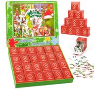 JEDWKFA Calendrier de L'avent 2025 Puzzle, Calendrier de l'Avent Enfant, 24 Boîtes de 1008 Pièces, Calendriers Avent Puzzle, Calendriers de Compte à Rebours de Noël, 70 cm x 50 cm