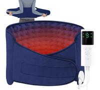 JEDWKFA Coussin Chauffant Electrique, Ceinture Chauffante Lombaire, Ceinture Chauffante Dos 125 * 30cm, 9 Réglages de Température, 4 Réglages de Minuterie, pour Le Dos, La Taille, Le Ventre