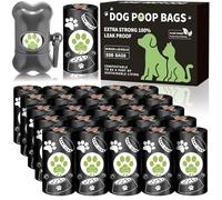 JEDWKFA Sac a Crottes Chien, 520 Pièces(26 Rouleaux) Sac a Caca pour Chien, Sacs Ramasse-Crottes pour Chiens avec Distributeur, Saveur de Citron Sac Dejection Canine, 30 x 23CM, Noir