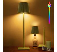 Jeebel 4-en-1 Lampe de Bouteille LED Dimmable, 5200mAh Lampe de Table Sans Fil en Métal avec Contrôle Tactile, IP54, Abat Jour de Bouteille Portable pour Restaurant Intérieur Extérieur Jardin Camping