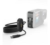 Jeebel Couvercle de Charge Magnétique, Kit de Couvercle Porte Batterie & Câble USB-C pour GoPro Hero 9/10/11/12/13, Imperméable, Résistant à la Neige, Support Charge Rechangede pour Accessoires GoPro