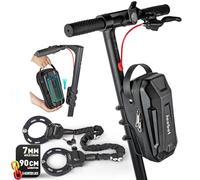 Jeebel Kit Sac Trottinette Électrique 3/4/5L & Cadenas Chaîne ø7mm 90cm(2,8L+Cadenas)