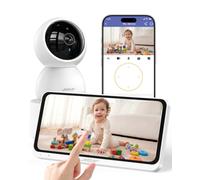 jeeber Écran Tactile 6.5" & Écran partagé, WiFi Babyphone Caméra, App, 360°