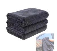 Jeeeun 2+1 PCS Magic Dry Twist-Weave Microfiber Car Towel Streak-Free Ultra-Absorbent for Cars and Trucks, Without Streaks, Scratches (40 * 40cm)