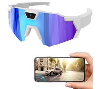 Jeeeun 2026 Baseball Glasses with Camera, 4K POV Smart Glasses for Men and Women, Sunglasses with Audio Video Recording (Blue)