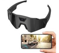 Jeeeun 2026 Baseball Glasses with Camera, 4K POV Smart Glasses for Men and Women, Sunglasses with Audio Video Recording (Black)