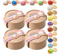 Jeeeun 2026 New Dumpling Squishy Mystery Box | Fun Surprise & Stress Relief for Busy Days Ages, Random Colors (4 Packs)