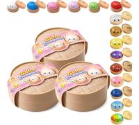 Jeeeun 2026 New Dumpling Squishy Mystery Box | Fun Surprise & Stress Relief for Busy Days, Random Colors (3 Packs)