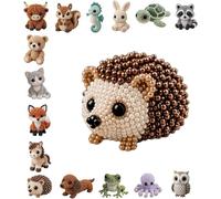 Jeeeun 3D Beaded Animal Kit, Tiny DIY Animal Beading Craft Set for Adults Teens & Beginners, Cute Handmade Bead Art for Relaxing Creative Moments & Thoughtful Gifts (#C)