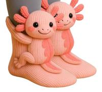 Jeeeun 3D Knit Animal Socks for Women, Hand Crocheted Funny Animal Hug Socks Gift for Christmas & Birthday (B)
