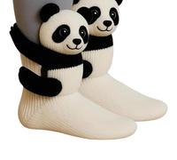 Jeeeun 3D Knit Animal Socks for Women, Hand Crocheted Funny Animal Hug Socks Gift for Christmas & Birthday (G)