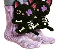 Jeeeun 3D Knit Animal Socks for Women, Hand Crocheted Funny Animal Hug Socks Gift for Christmas & Birthday (E)