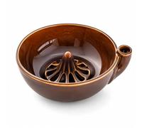 Jeeeun Berry Bowl with Vortex Rinse Design and Drainage Holes (Brown)