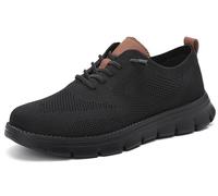 Jeeeun Breeze Shoes for Men Lightweight Comfortable Breathable Both Stylish and Functional (All Black,EU 48)