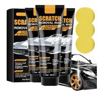 Jeeeun Car Scratch Remover Wax, Premium Polishing Compound, Universal Paint Restoration for Vehicles, Deep Scratch Repair, 60ML with Sponge, Restore Gloss & Enhance Surface Shine (3Packs)