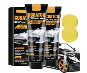 Jeeeun Car Scratch Remover Wax, Premium Polishing Compound, Universal Paint Restoration for Vehicles, Deep Scratch Repair, 60ML with Sponge, Restore Gloss & Enhance Surface Shine (2Packs)