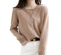 Jeeeun Cashmere Cardigans for Women, Cashmere Cardigan, Crochet Sweaters for Women (Camel Gold,Large)