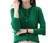 Jeeeun Cashmere Cardigans for Women, Cashmere Cardigan, Crochet Sweaters for Women (Green,XX-Large)