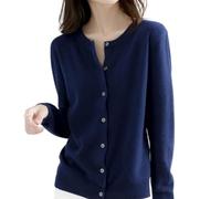 Jeeeun Cashmere Cardigans for Women, Cashmere Cardigan, Crochet Sweaters for Women (Navy Blue,XX-Large)