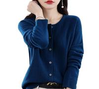 Jeeeun Cashmere Cardigans for Women, Cashmere Cardigan, Crochet Sweaters for Women (Seaweed Blue,XX-Large)