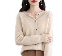 Jeeeun Cashmere Cardigans for Women, Cashmere Cardigan Sweaters for Women, Cashmere Cardigan, Cashmere Sweaters (Beige,XX-Large)