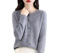 Jeeeun Cashmere Cardigans for Women, Cashmere Cardigan Sweaters for Women, Cashmere Cardigan, Cashmere Sweaters (Gray,X-Large)