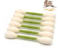 Jeeeun Cat Cotton Swab Toy, Felt Kitty Kicker for Indoor Cats, Kitten Chew Toy for Boredom Relief and Interactive Play (Green)