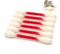 Jeeeun Cat Cotton Swab Toy, Felt Kitty Kicker for Indoor Cats, Kitten Chew Toy for Boredom Relief and Interactive Play (Red)