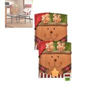Jeeeun Christmas Chair Covers - Christmas Themed Chair Covers Exhibit Cute Christmas Chair Cover for Kitchen Holiday Party Decorations Set of 2/4/6 (B,2pcs)