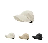 Jeeeun Classupery Outdoor UV Protection Hollow Top Sun Hat - Women’s Wide Brim Breathable Summer Hat (Beige)