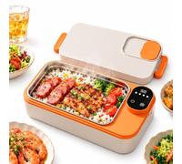 Jeeeun Cordless Heated Lunch Box, 900 ml Food Warmer with Timer (#B) | Four temperature settings, USB-C charging and a removable steel container for homemade meals at work or on the go