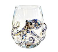 Jeeeun ctopus Glassware, Artisanal Blue Ringed Octopus Glassware for Coastal Home Decor Ocean Lovers (#22)