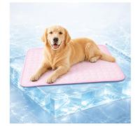 Jeeeun Dog Cooling Mat, Cooling Mat for Dogs with Cool-to-Touch Ice Silk, Washable Pet Mats for Crate, Sofa, Car and Indoor Outdoor (XS - 15.7" x 11.8",Pink)